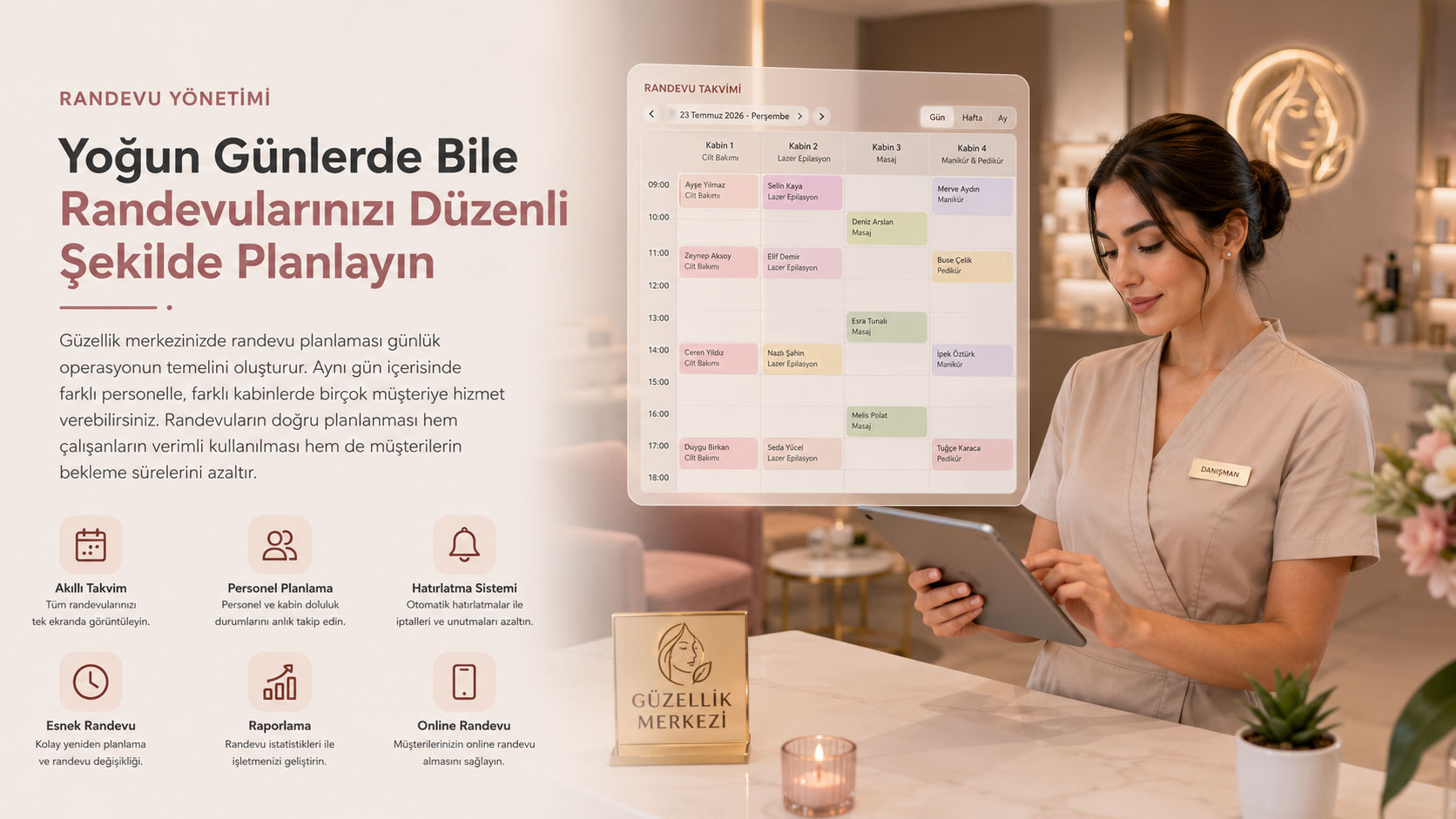 Güzellik Merkezi Randevu Sistemi